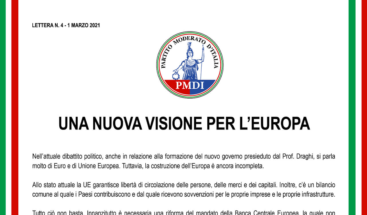 Lettera n. 4 Partito Moderato d'Italia