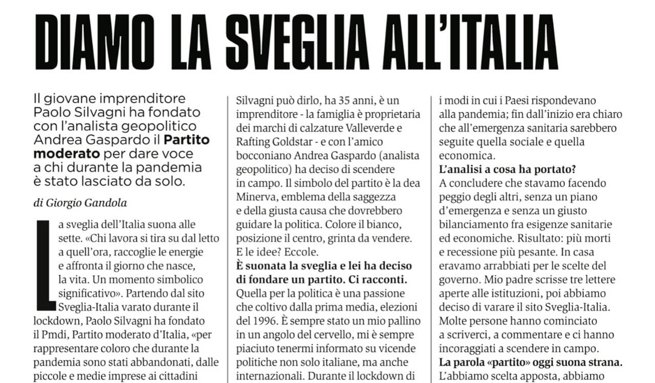 Lettera n. 6 Partito Moderato d'Italia