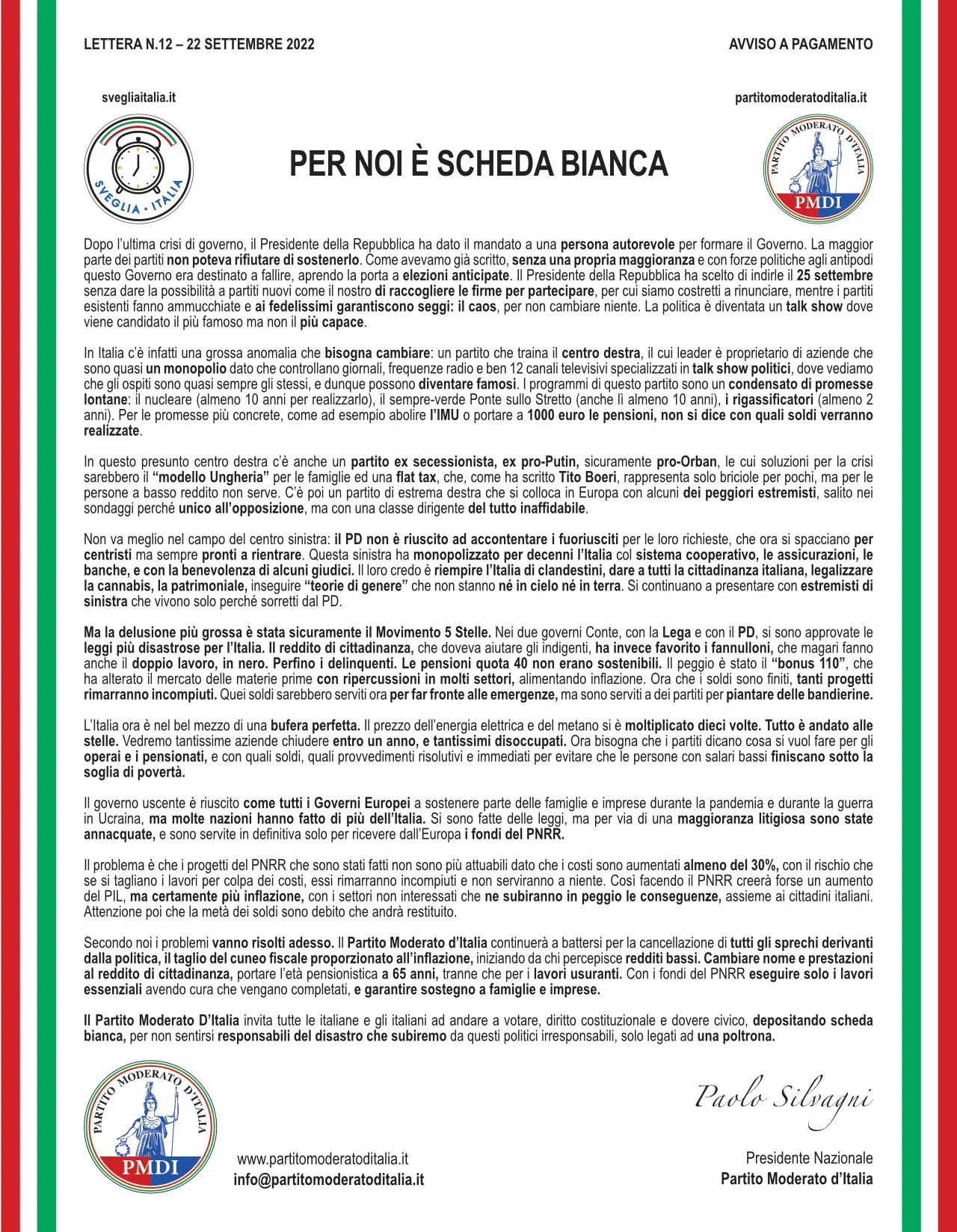 lettera aperta N.12